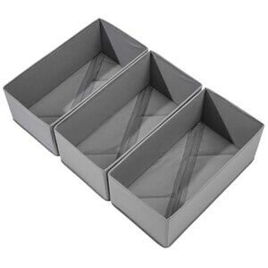 Sock Drawer Organizer 3 Pack Collapsible Fabric Storage Bins Closet Divider